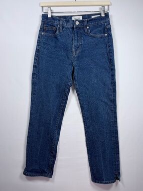 FRAME Le High Straight Leg Jeans Blue Denim High Rise Stretch Size 27